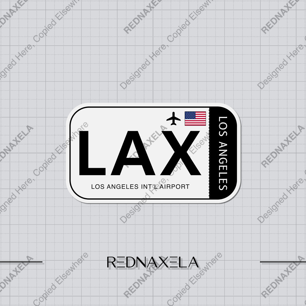 

Stiker Vinyl Los Angeles International Airport Code LAX Sign Sticker