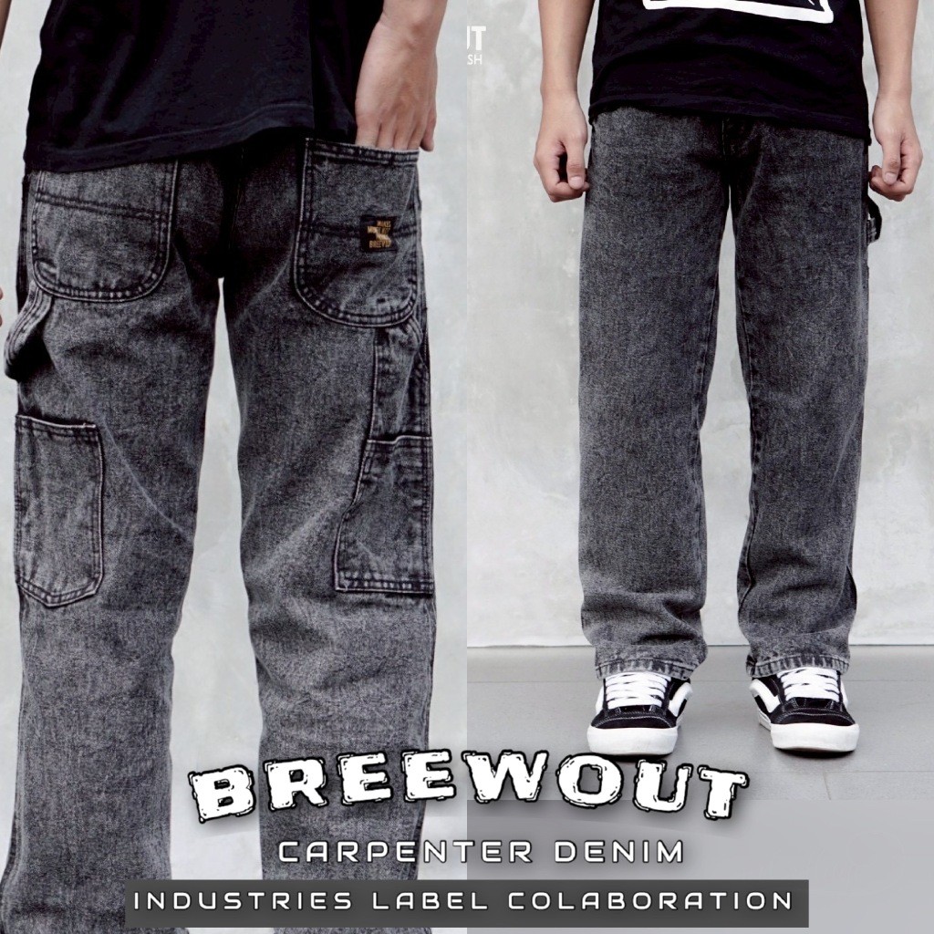 Carpenter Denim BREEWOUT Jeans Carpenter Blacksnow Celana Pria Murah