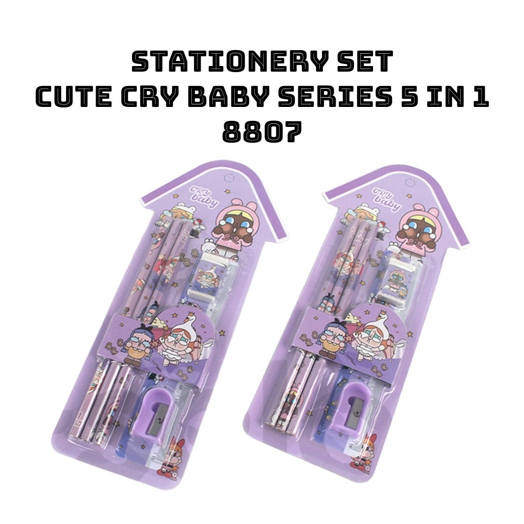 

6in1 Stationery Set 8807 / Paket Alat Tulis Anak Karakter 6in1