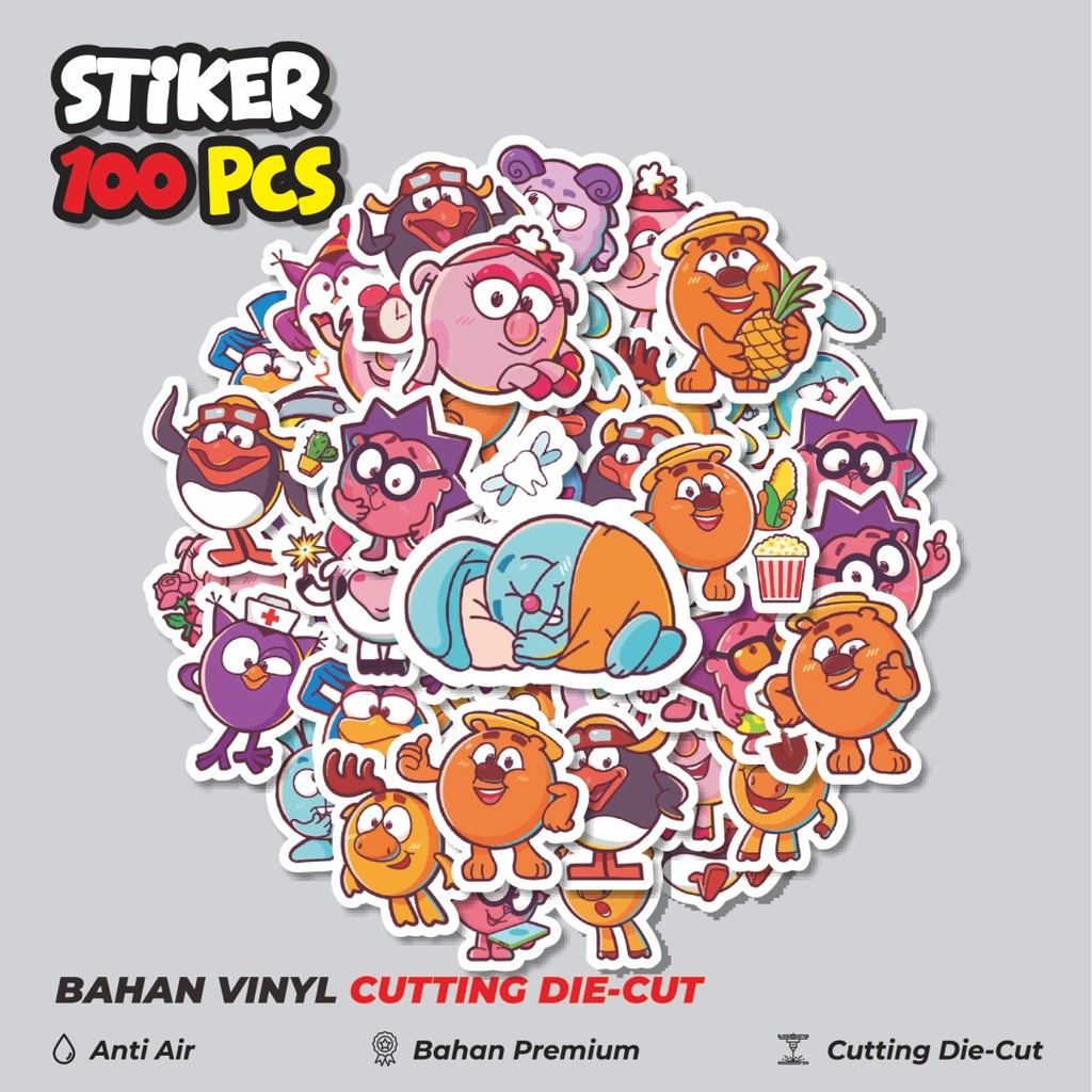 

Terbaru! 50 pcs Stiker Funny Character Smeshariki Dekorasi Lucu Kreatif untuk Notebook, Skateboard, HP