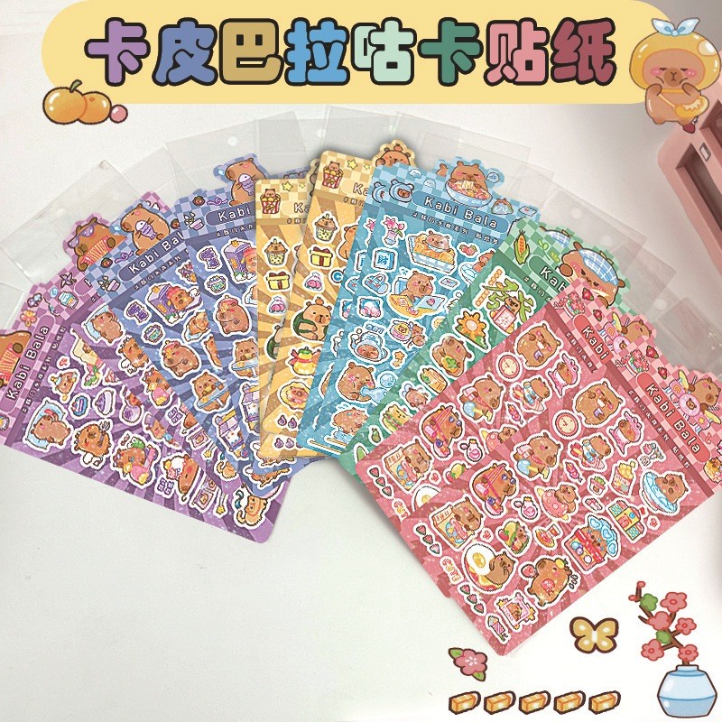 

{Capybara} Sticker Anti Air Lucu Imut dan Menarik Bahan Premium Glitter Capybara by Kakabicam