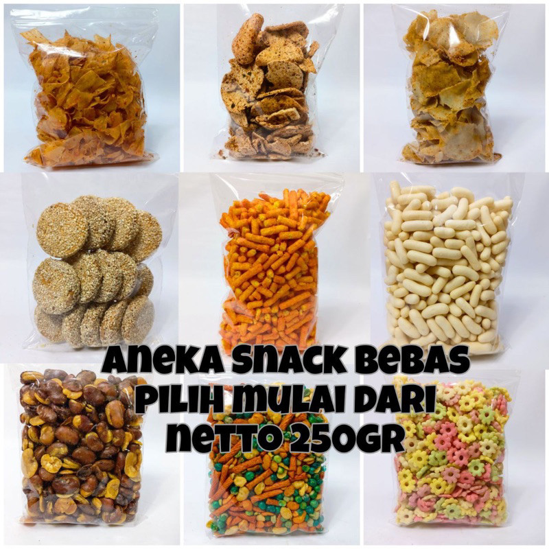 

Aneka Snack Bebas Pilih Netto Mulai 250gr (Vika Snack)