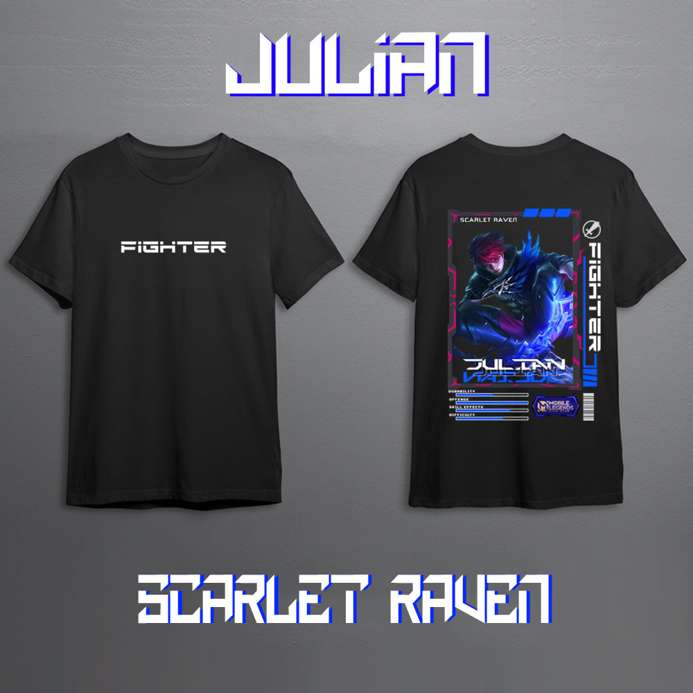 KAOS HERO MOBILE LEGEND JULIAN FIGHTER SKIN KEREN//KAOS ML//KAOS MOBILE LEGEND//KAOS JULIAN MLBB//KA