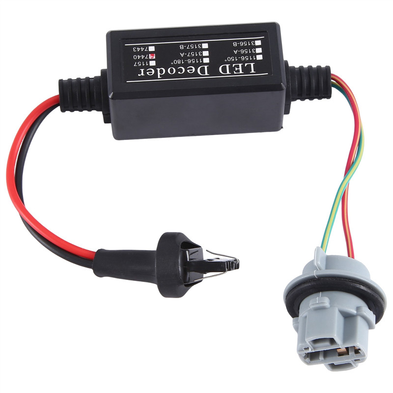 Stable Performance-1 Pair Black 7440 LED Light Fault Decoder Brake Light Fault Decoder Light Fault D