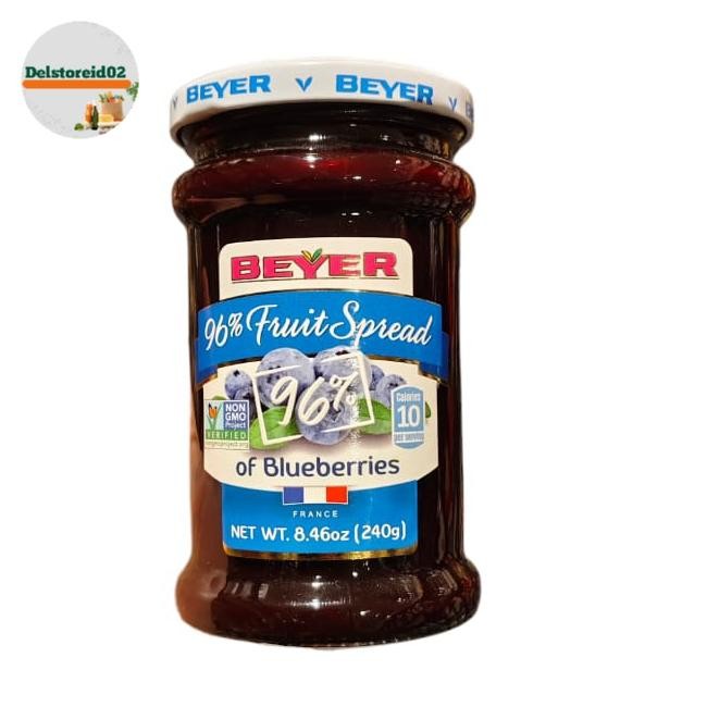 

Beyer 96% fruit spread of blueberries (selai blueberry) 235gr