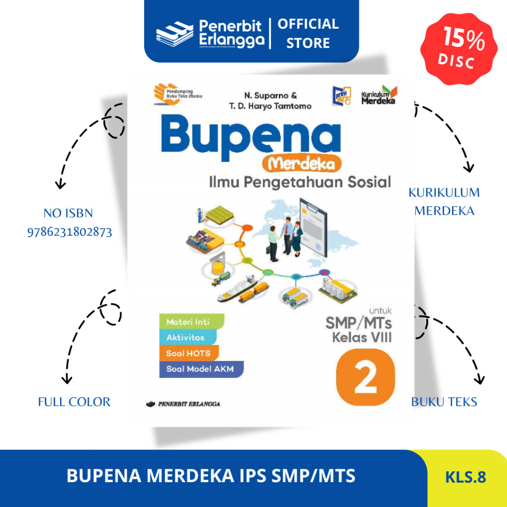 PROMO[Erlangga Official] Bupena Merdeka Ips Smp/Mts Kelas 8 Kurikulum MerdekaREADY