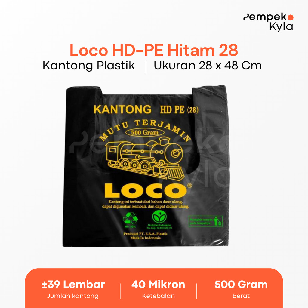 PLASTIK LOCO 28 HITAM TEBAL GROSIRAN (KARUNGAN)