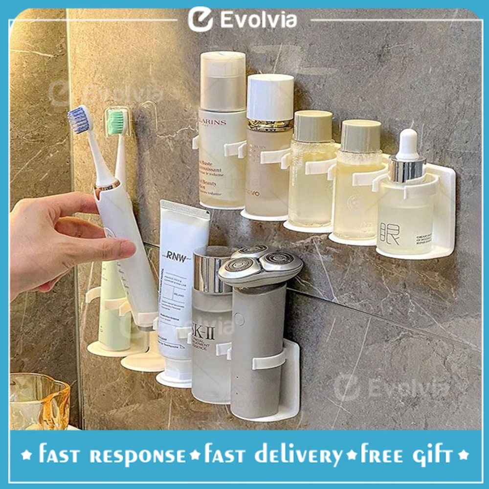 Hook Plastik Tempel Dinding Tempat Rak Botol Skincare Serum Parfum Organizer Kamar Mandi Serbaguna -