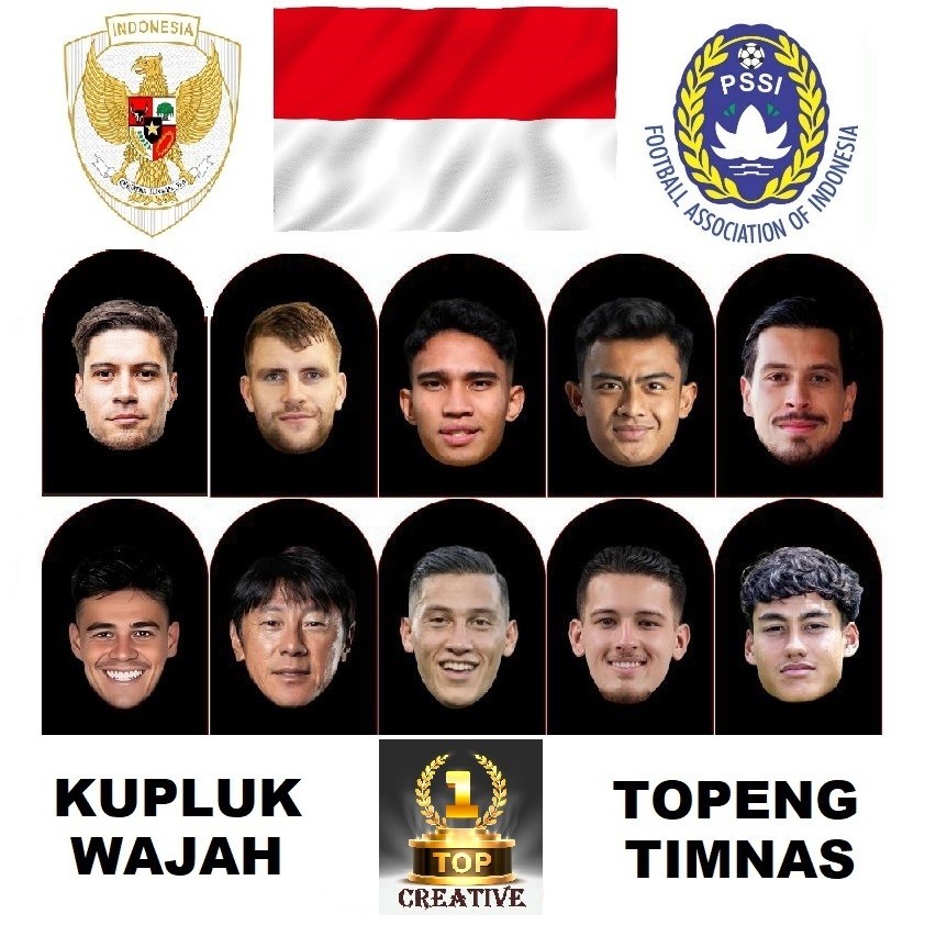 MASKER TOPENG TIMNAS 3D MASKER WAJAH 3D KUPLUK WAJAH TOPENG WAJAH KLUPUK WAJAH KUPLUK TIMNAS PILDUN 