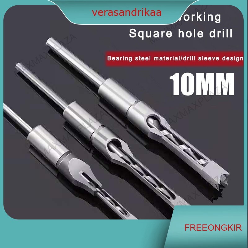 5PCS HSS Square Mata Bor Putar Profesional 10Mm, Mata Bor bobok kayu Persegi Hole Drill Bit , Mata B