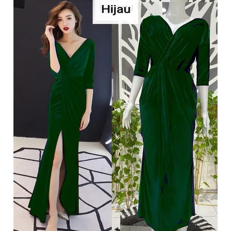 FERNISTYLE Long Dress Kezia bludru velvet