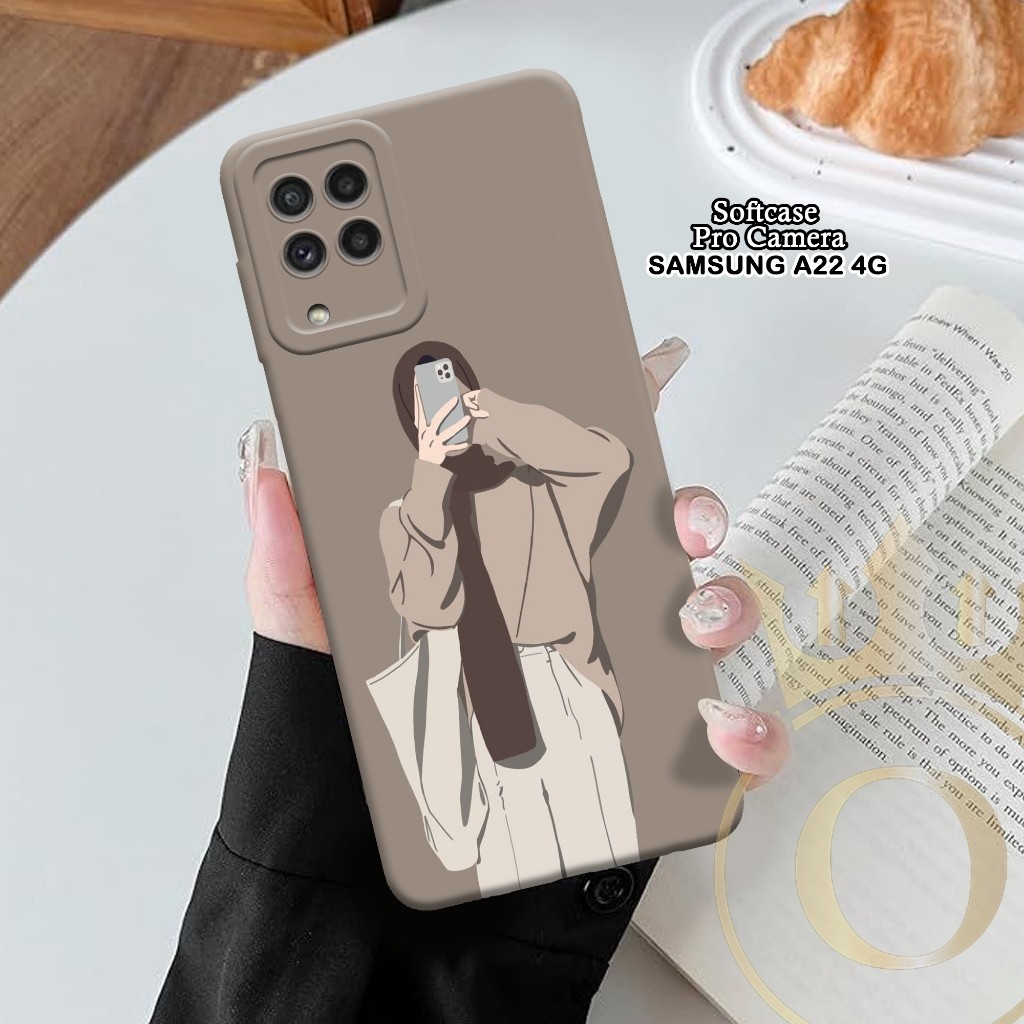 Softcase Samsung Galaxy A22 4G - ORORA - Casing Samsung Galaxy A22 4G - Motif case Hijab - softcase 