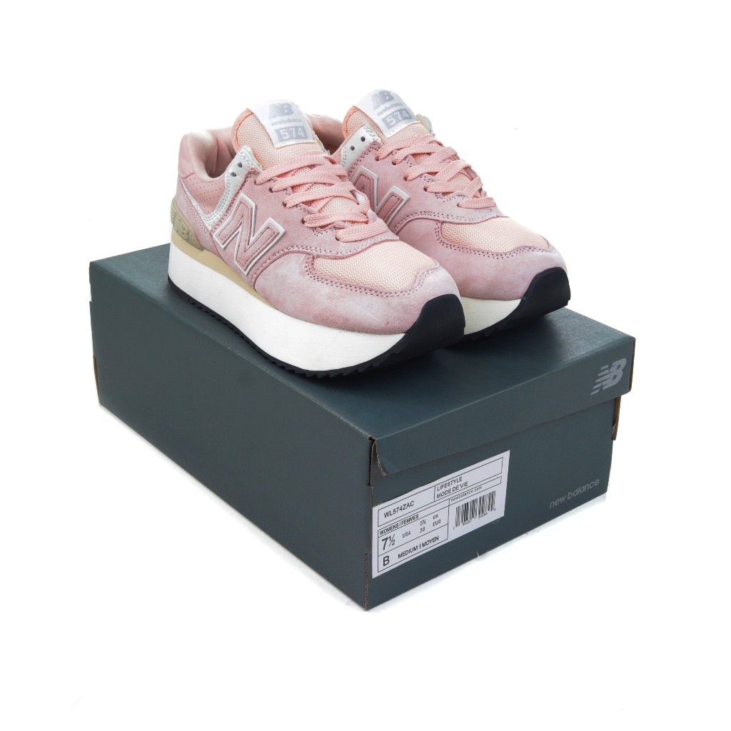 New Balance 574 Platform Pink White - NB 574