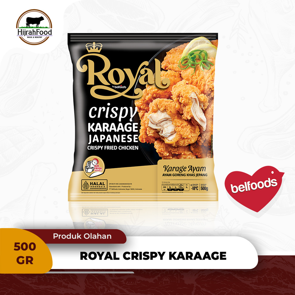 

Belfoods Royal Chicken Crispy Karaage | Karage Ayam Berbumbu Premium - 500 gr