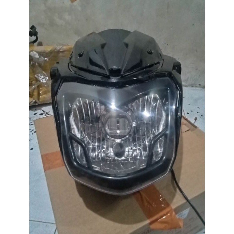 Reflektor Kedok Lampu Depan Vixion New Lighting NVL Plus Proji 2 Mata Super Terang Siap Pake Cokro V