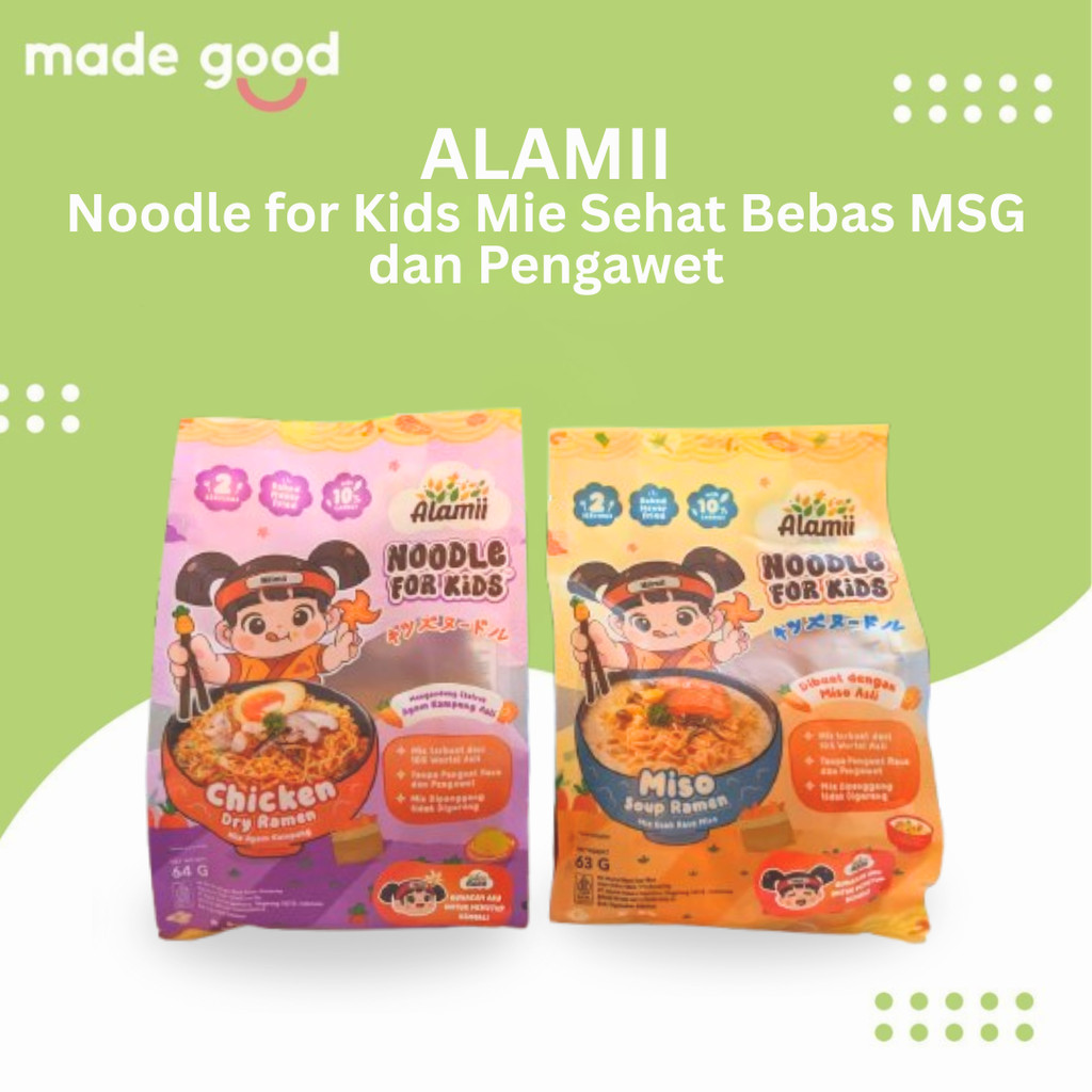 

Alamii Noodle for Kids Mie Sehat Untuk Anak Bebas MSG Bebas Pengawet