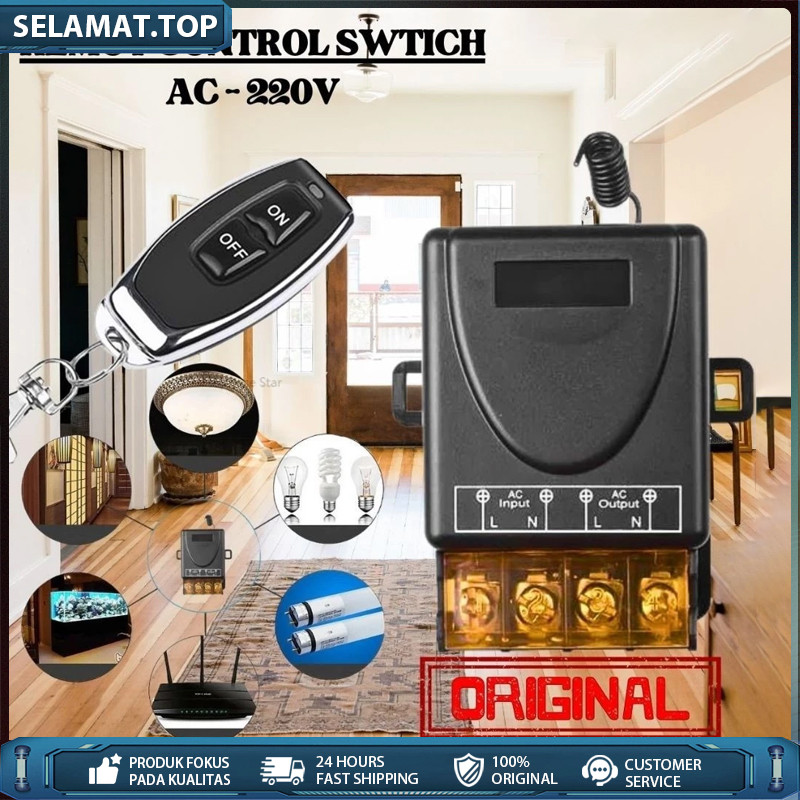 Relay Switch AC 220 DC 12V 1CH Remote Control Saklar on off/Relay Switch AC 220 DC 12V 1CH Remote Co