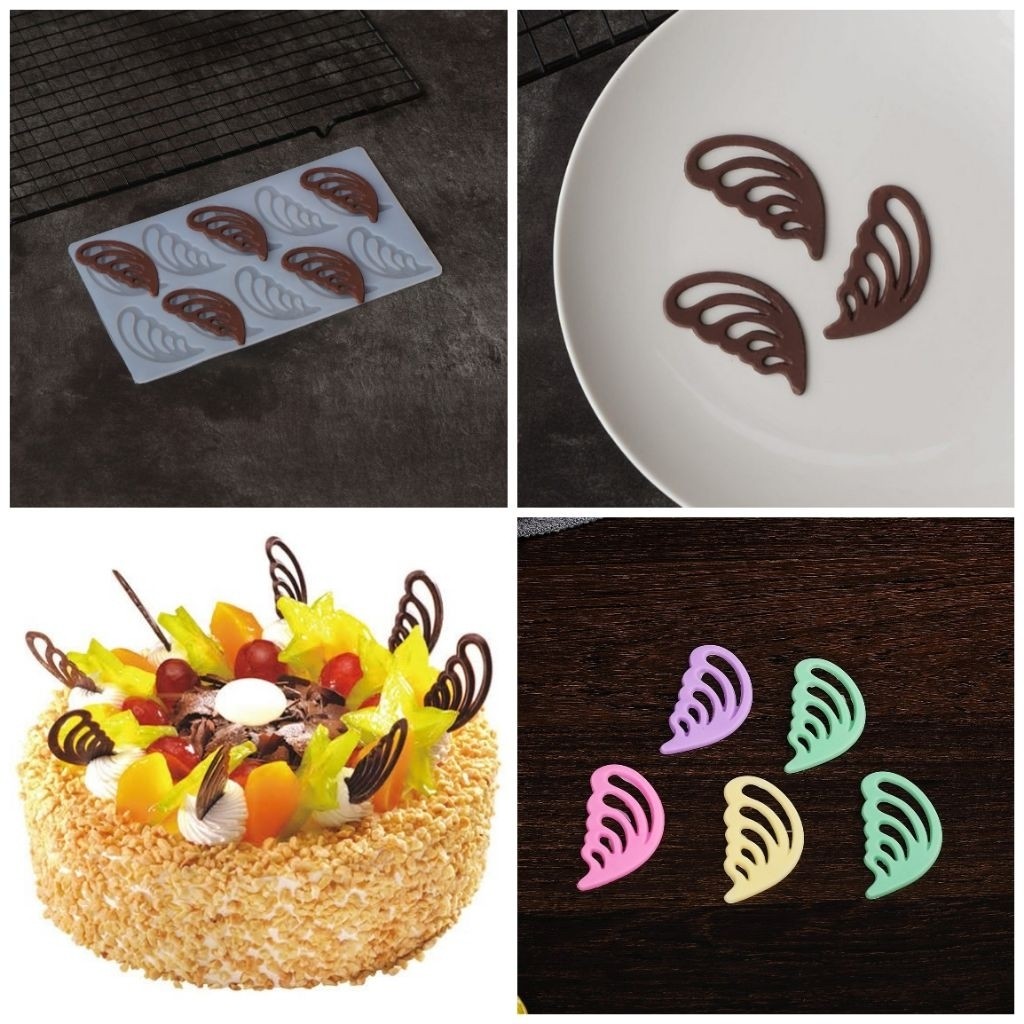 TK Cetakan Pagar Sayap Silikon Coklat Chocolate Birthday Cake Topper Kue Ulang Tahun