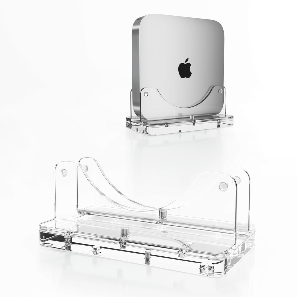 Mac Mini Acrylic Stand for Mac Mini Laptop Desktop Stand Anti-Slip Adjustable Computer Stand for App