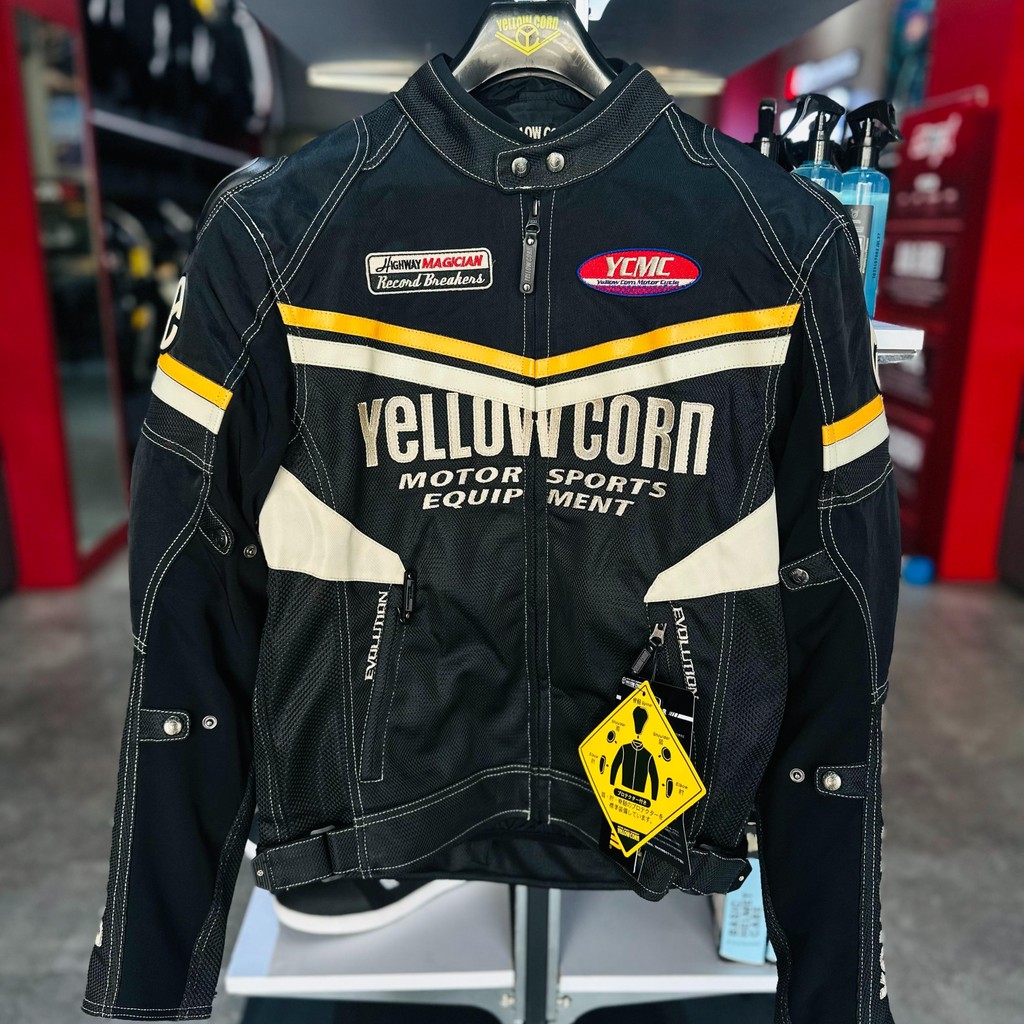 Jaket Motor - Yellow Corn YM 4112 Black Black Jacket