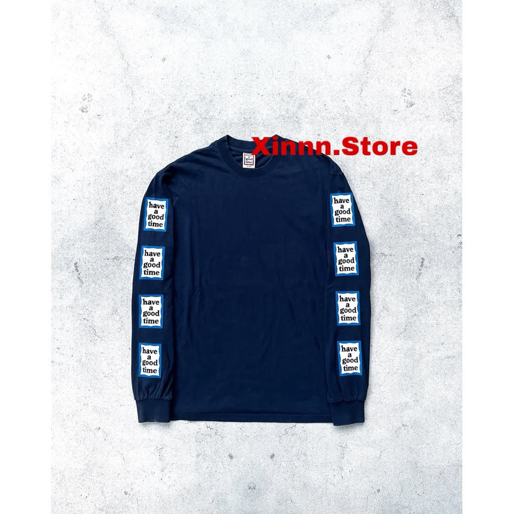 Have A good Time Frame Blue Longslevee