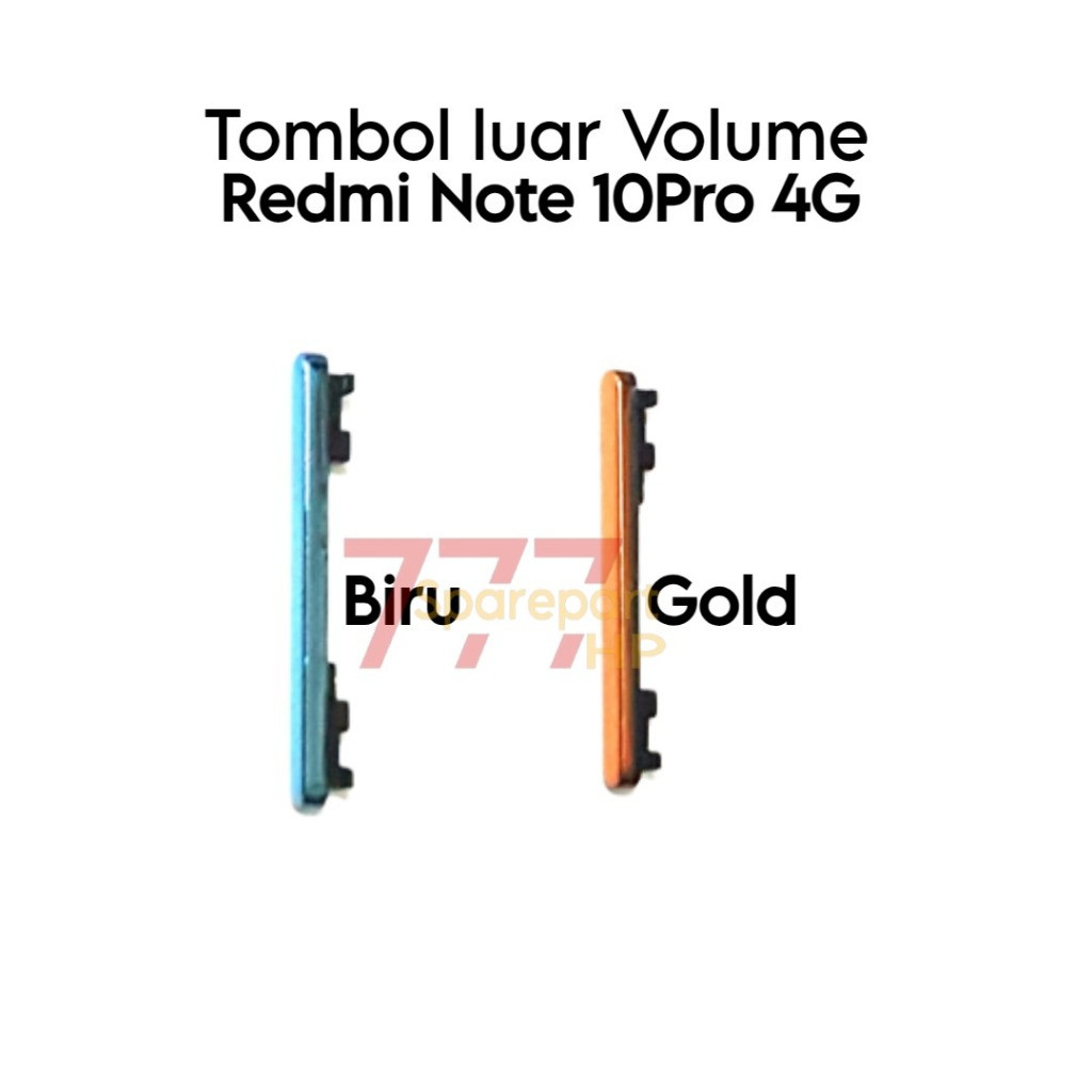 Tombol Luar Volume Xiaomi Redmi Note 10 Pro 4G / M2101K6G / M2101K6R - Button Casing Plastik Vol