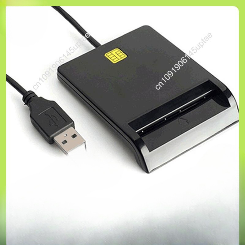 N88R 5X USB Smart Card Reader Atm Bank Tax Declaration Ic Card ID Card Smart Card Reader(Black)
