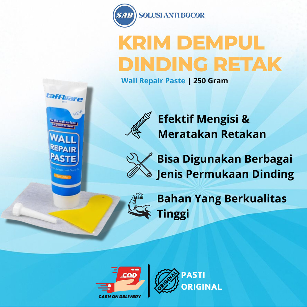 Lem Tambal Retak Lubang Dinding / amplas lubang / Krim YSH Dempul Coretan Dinding Beton Serbaguna