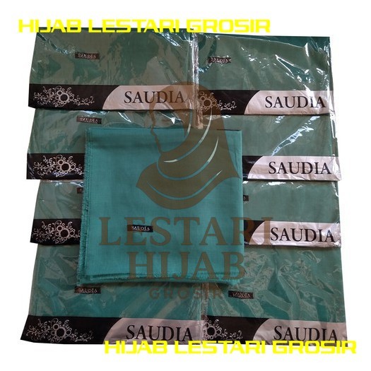 Jilbab Saudia Warna Pkk Hijau Botol Bahan Tebal tidak nerawang