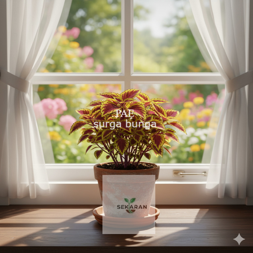 miana batik gergaji-tanaman indoor-tanaman hias-hiasan ruang tamu-ukuran 10-15cm-Coleus scutellarioi