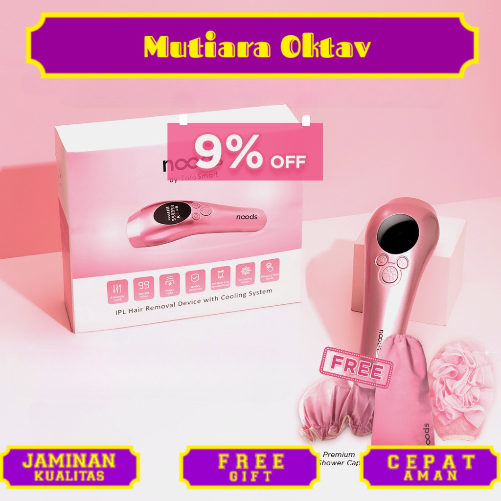 NOODS - Alat Laser Premium Penghilang Perontok Bulu Ketiak Kaki Tangan Kemaluan Permanen IPL Hair Re