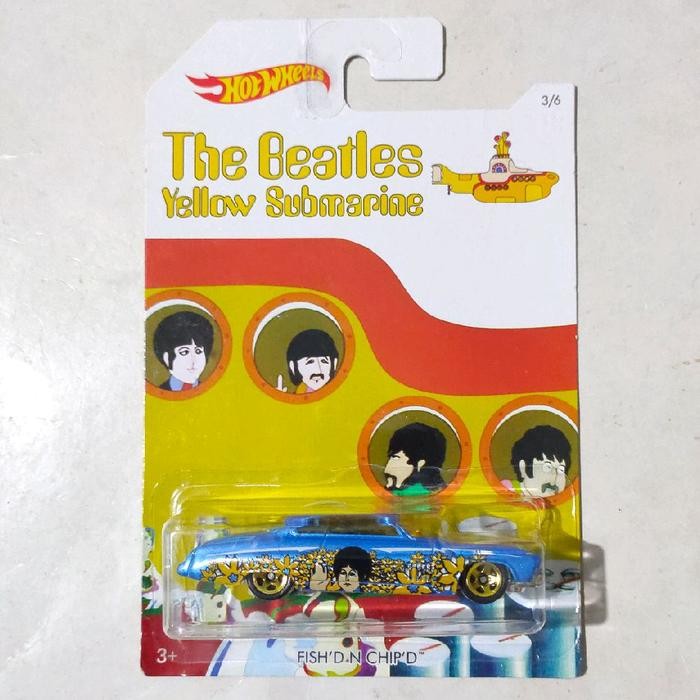 Hotwheels Hot Wheels Fish'd N Chip'd Fishd N Chipd biru 2016 The Beatles Yellow Submarine rare