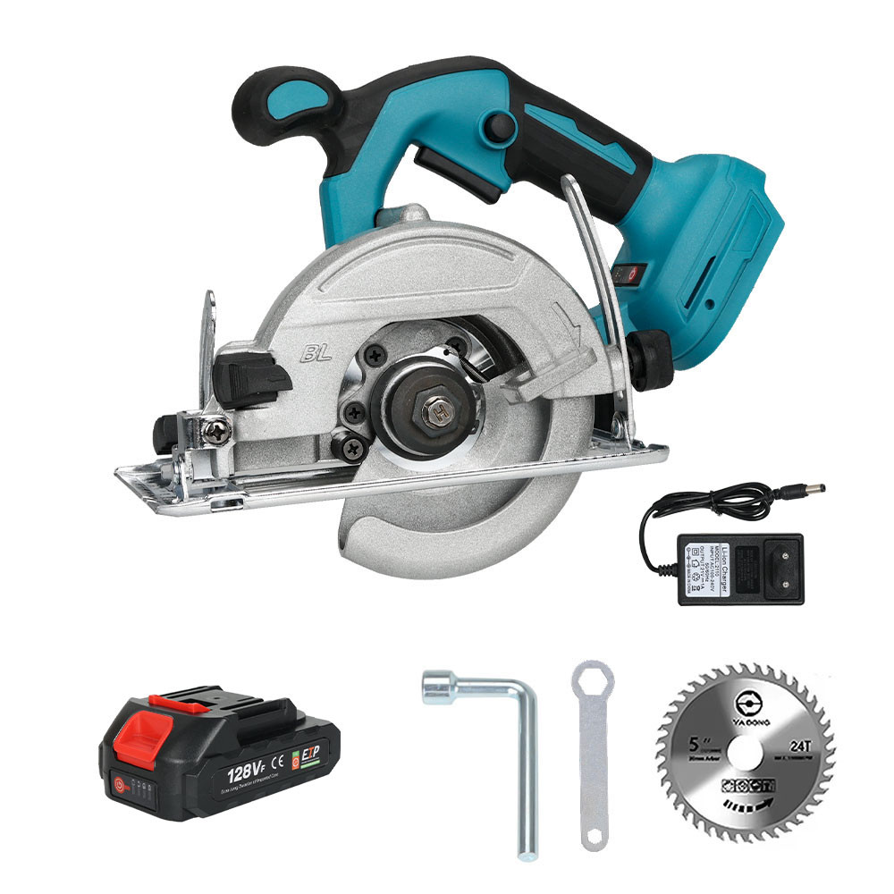 5-inch Brushless Electric Circular Saw 125mm Adjustable Cordless Chainsaw Woodworking Cuttiing Tool 