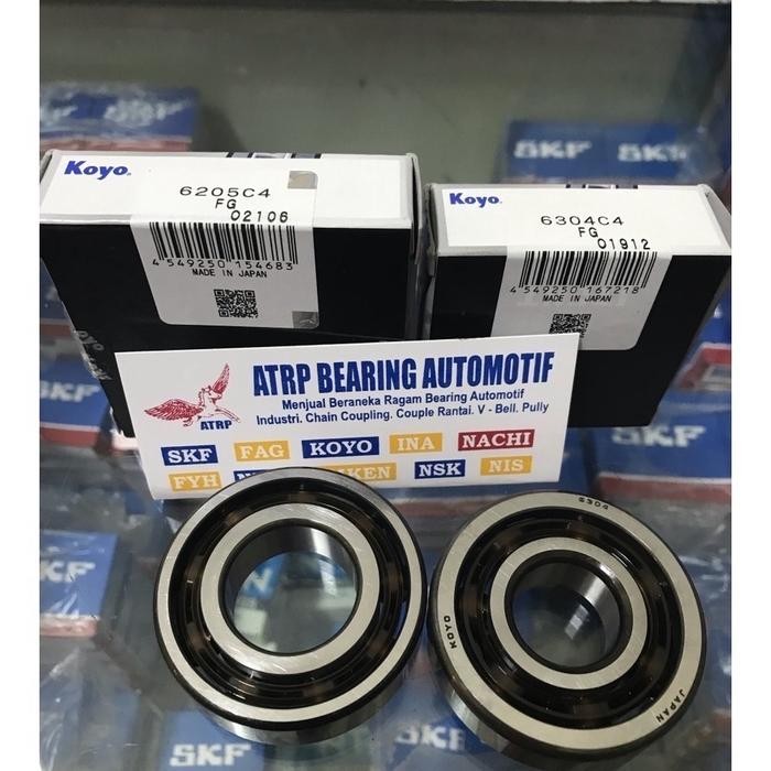Bearing Kruk As Tipe 6205 C4 FG dan 6304 C4 FG KOYO Asli Jepang untuk Motor Yamaha RX King, RXZ, RZR