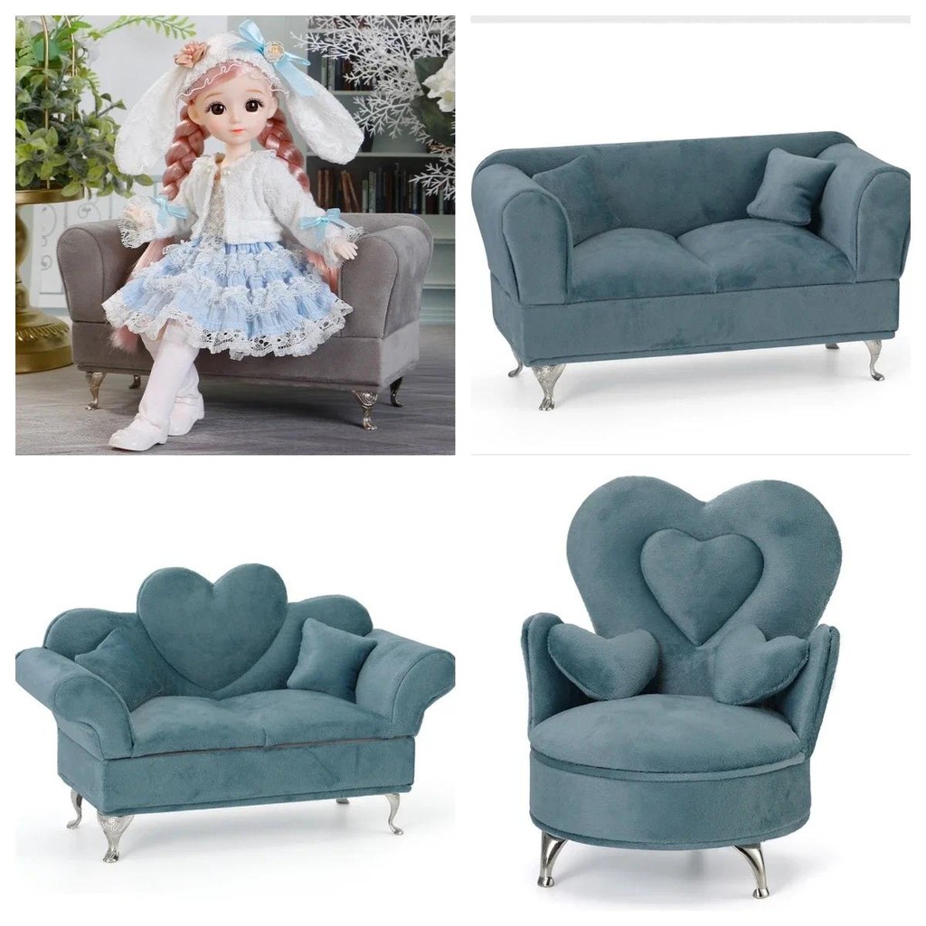 Fashion 1/6 BJD Dolls Sofa Chair BJD Doll Furniture Jewelry Storage Box Dolls Photo Props Dolls Acce