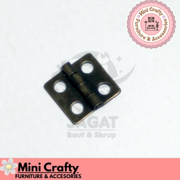 Engsel Mini 13 x 12 mm Engsel Kecil Antik Engsel Kotak Dus Mahar - Mini Crafty