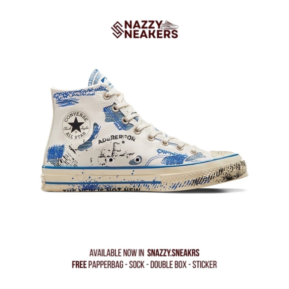 Sepatu Converse Chuck Taylor All Star 70 High Ader Error White Blue Imperial A05351C Sneakers Origin