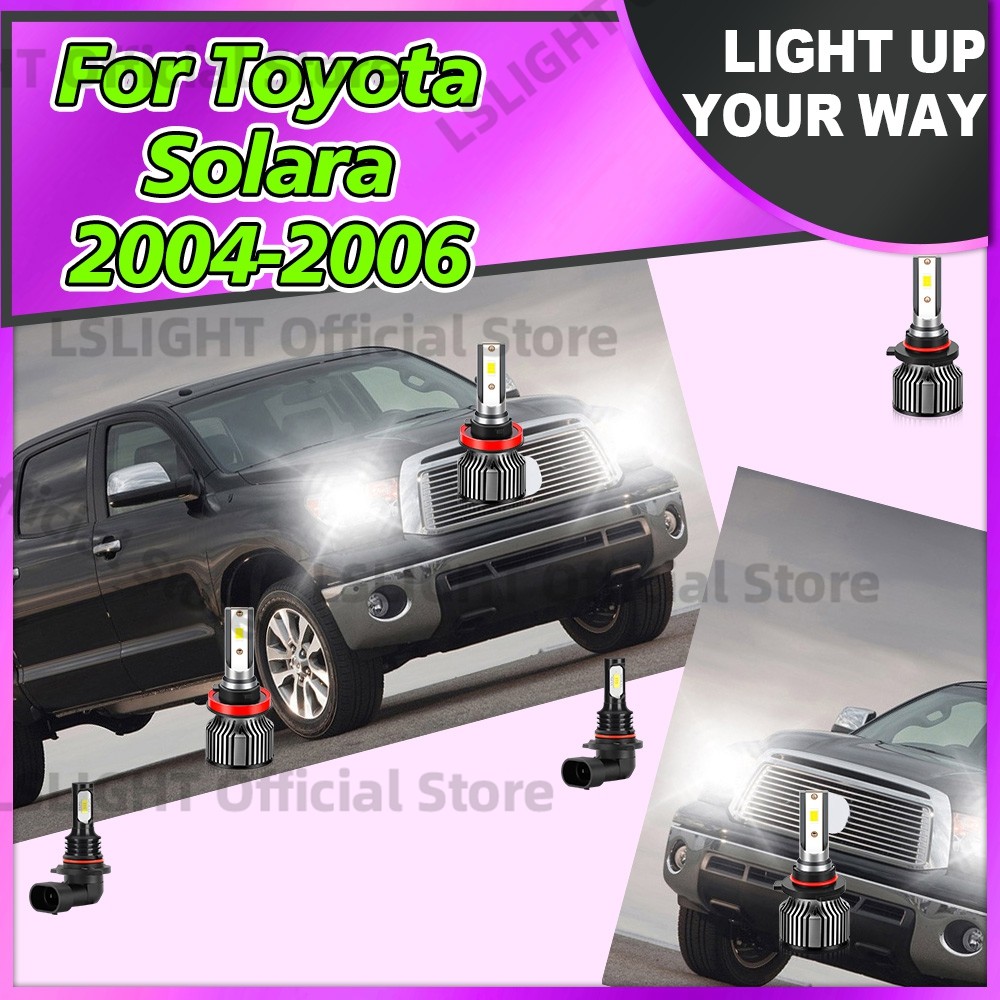 2/6x For Toyota Solara 2004 2005 2006 - LED High Low Beam 20000LM 120W Car Headlights 6000K 12V Fog 
