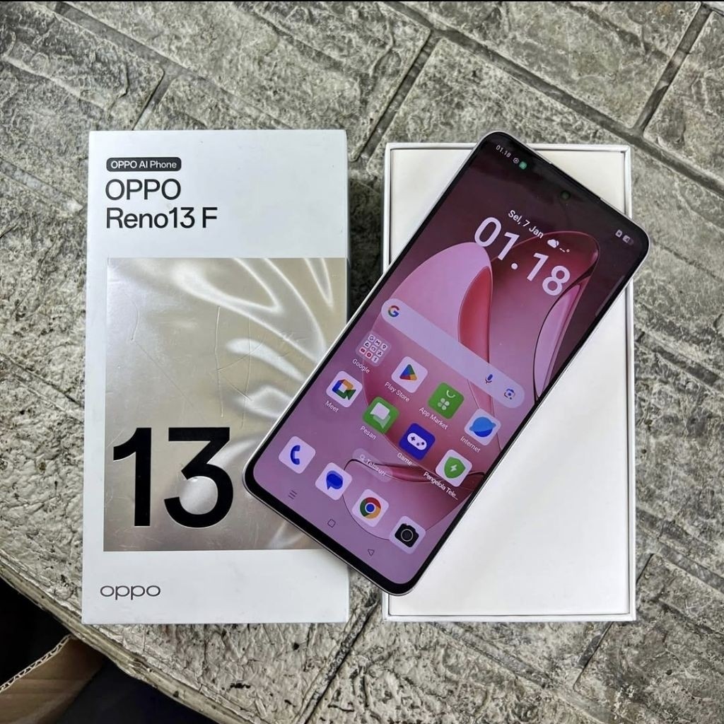 oppo reno 13f 256gb versi 5g dan 4g hp second lengkap original keren