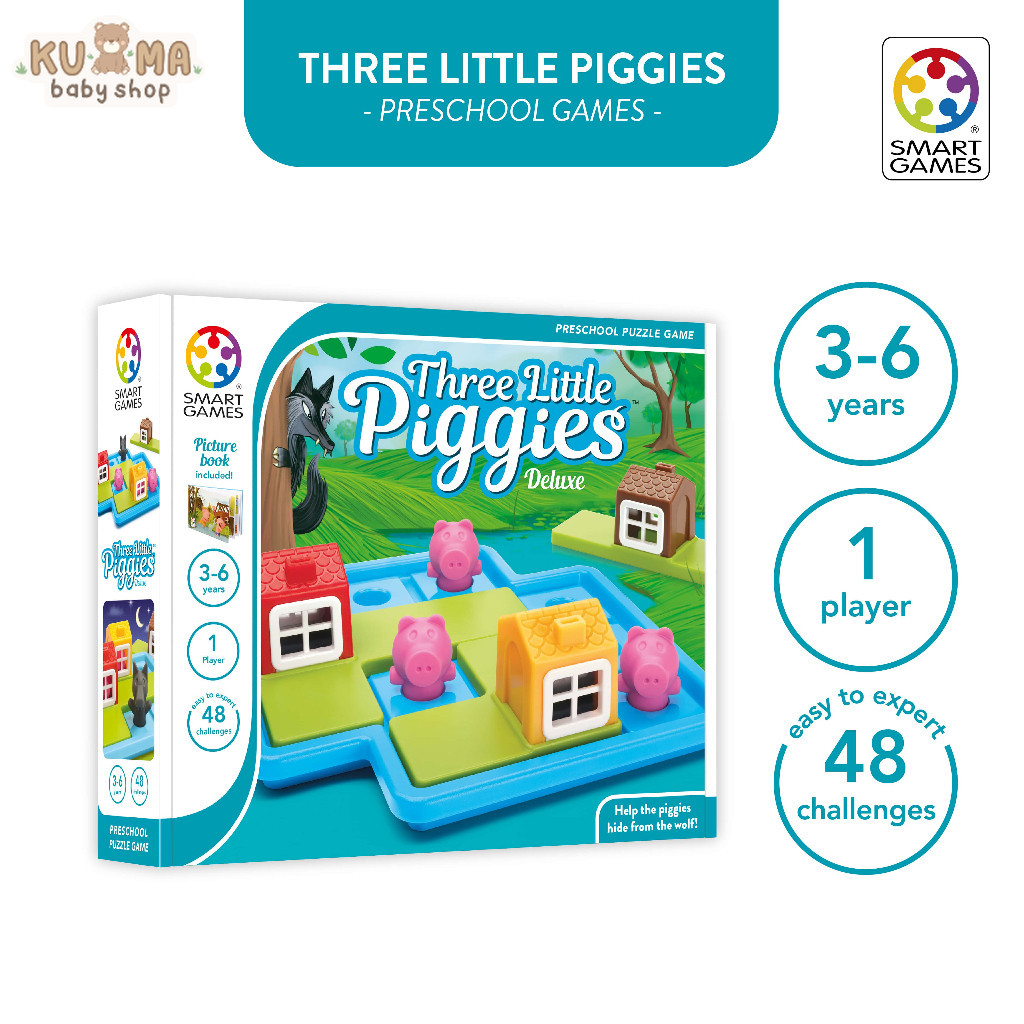 SmartGames Three Little Piggies Mainan Edukasi Anak