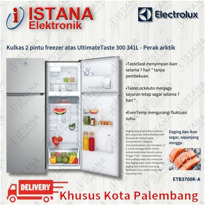 ELECTROLUX KULKAS 2 PINTU 341 LITER ULTIMATE TASTE 300 ETB3700K-A