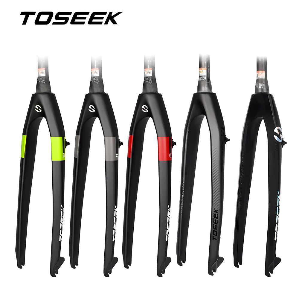 TOSEEK T800 Carbon Fiber Fork MTB Bike Forks Mountain Bicycle Parts Tapered Tube Fork Fit for wheel 