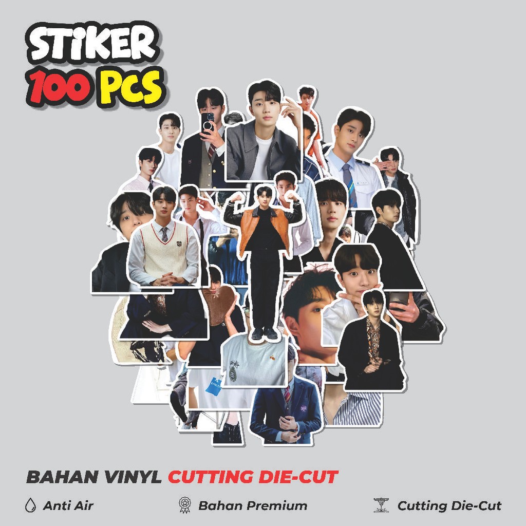Terbaru 50 pcs Stiker Kim Jaewon Dekorasi Lucu Kreatif untuk Notebook, Skateboard, HP
