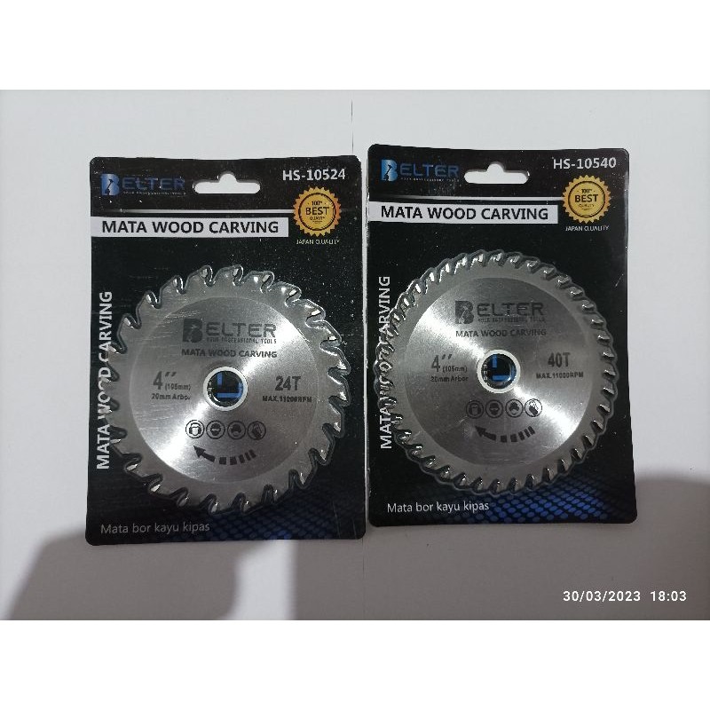 Paket 2pcs Mata gergaji Gerinda Bulat Belah dan potong kayu