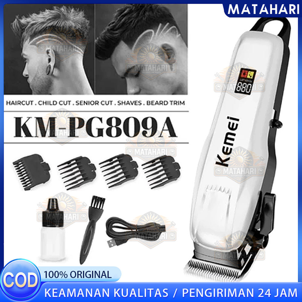 Original KEMEI 809A Alat Cukur Rambut Kemei KM 809A Mesin Cukur Cordless HAIR CLIPPER TRIMMER