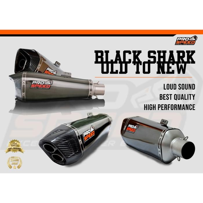 Silencer Only Shark Black New Inlet 50mm Prospeed - Shark Black New