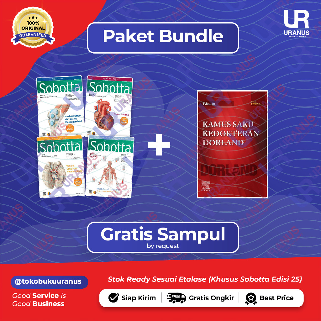 PAKET BUKU ATLAS SOBOTTA EDISI 25 & KAMUS KEDOKTERAN DORLAND DIJAMIN ASLI ORIGINAL ORI 100%