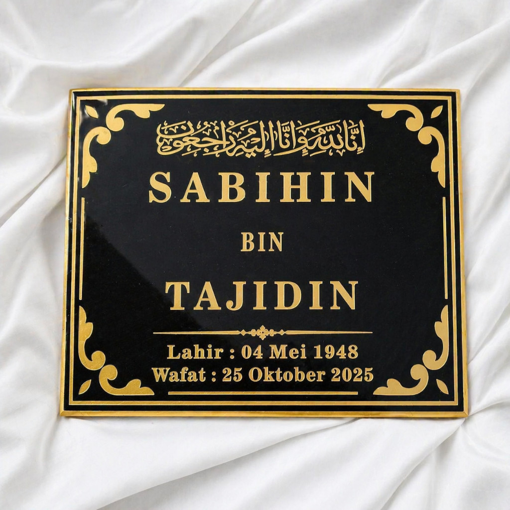 DUNIA NISAN Cahaya Nisan - Batu Nisan Kotak Lempeng 50x50