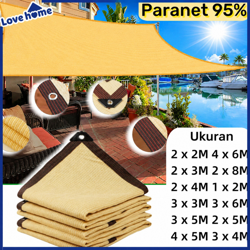 Paranet 95% Lebar / Anti-UV Sunshade Net / Farm Net Greenhouse Jaring Peneduh Atap / Outdoor Garden 