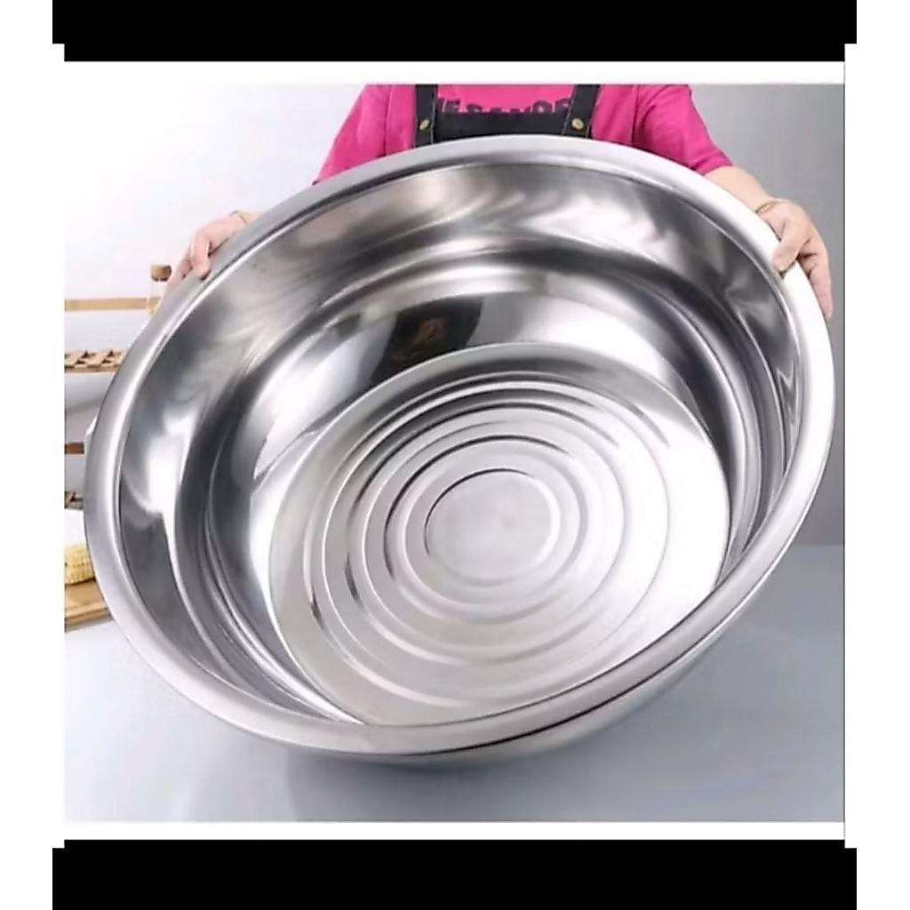 Baskom Stainless Steel Jumbo Baskom Jumbo 80 cm